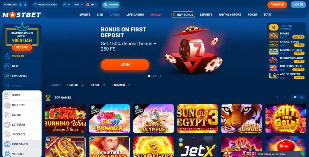Mostbet казино и букмекерская контора